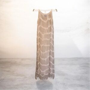 Tempo Paris Dress  Maxi Dress Tie Dye Luxurious Silk Blend w/ Slits XL